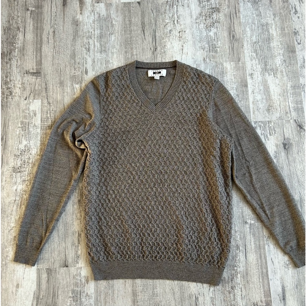 Joseph Abboud Merino Wool Blend V-Neck Sweater Size Large